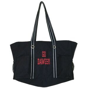 Georgia Bulldogs Go Dawgs Black Canvas Tote 10”x15”